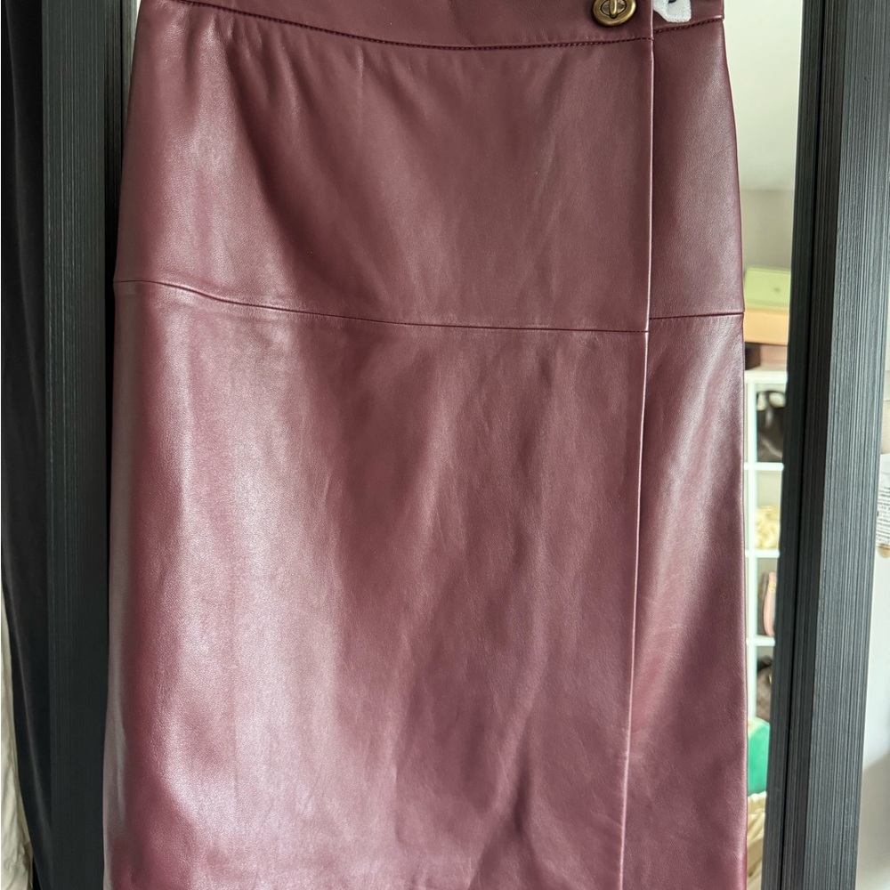 Coach Red Knee-Length Pencil Skirt